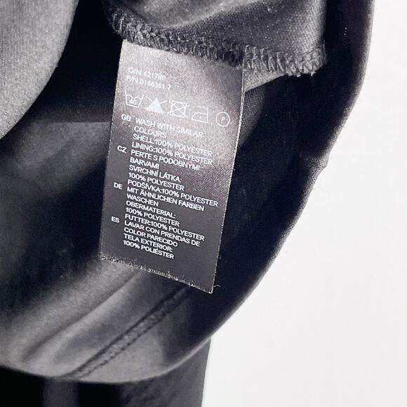 H&M Black Size 6 Faux Wrap High Low Dress Sleeveless Lined Cocktail Layered - Picture 9 of 10